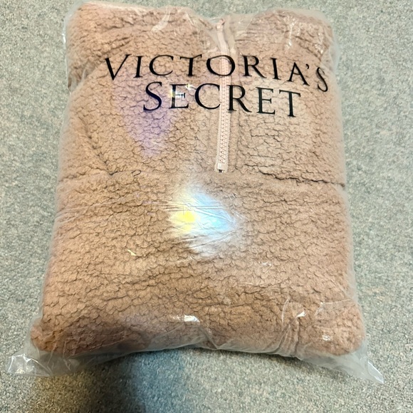 Victoria’s Secret PINK PLUSH FLEECE PULLOVER Brown Size L - Picture 7 of 10